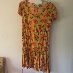 Linen Floral Sun Dress